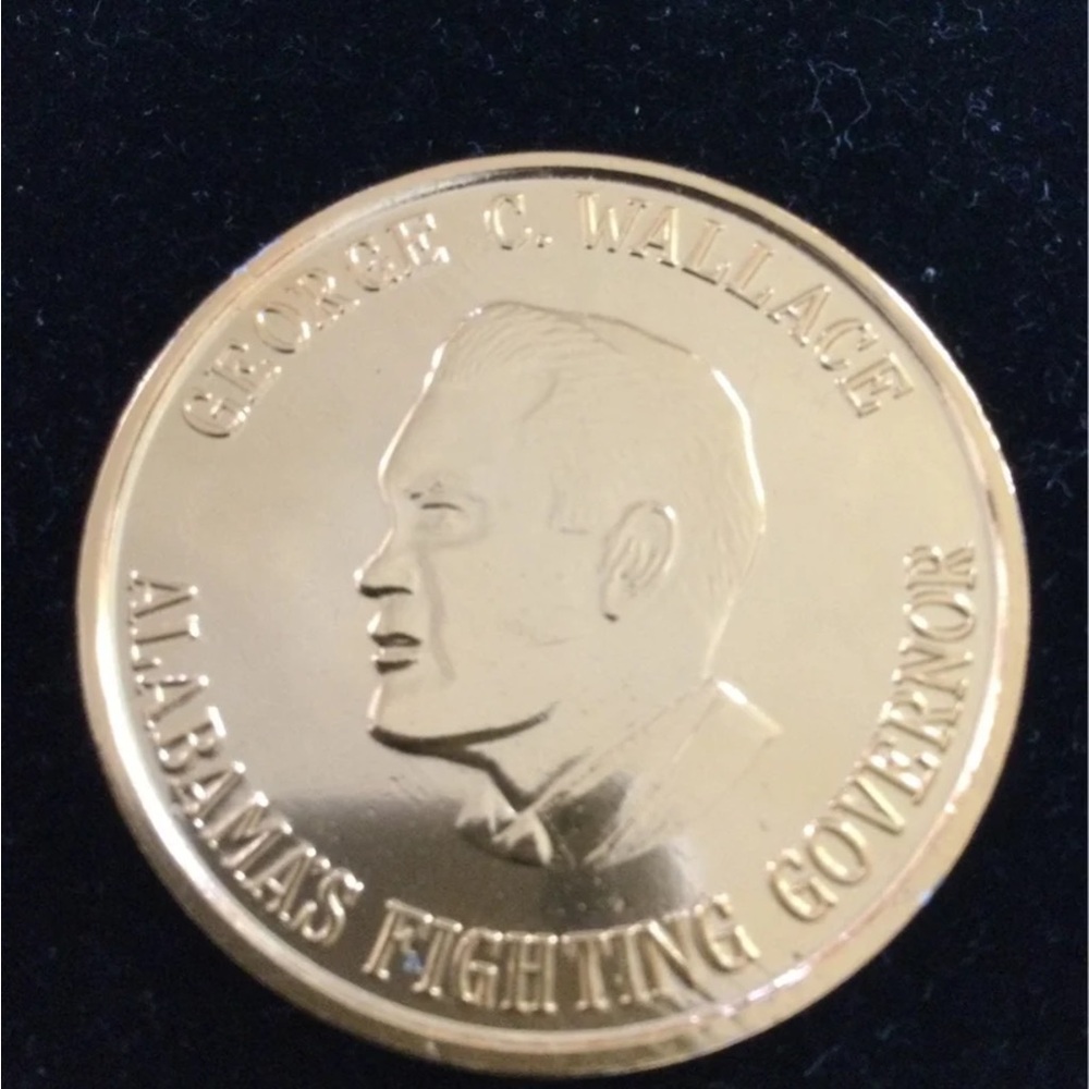 Gold Commemorative Coin with Profile Portrait